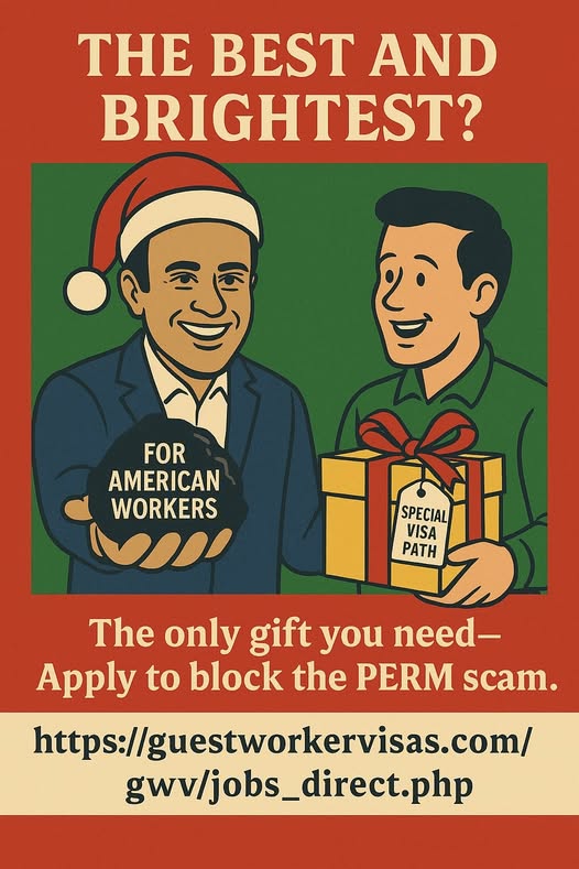 Poster: The best and brightest? Apply to block the PERM scam.