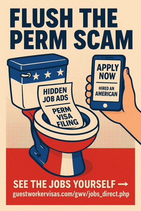 Patriotic illustration: Virgil fights for American jobs.